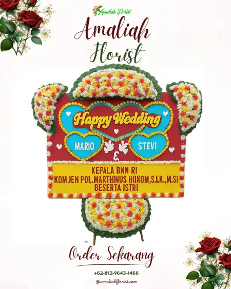 Papan Bunga Pernikahan Negeri Kasih